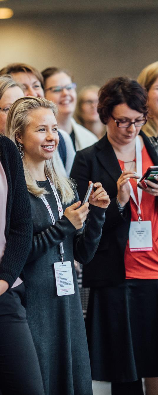 Vetovoima Women in Tech Kaikille avoin organisaatioverkosto, jonka tavoitteena on innostaa lisää naisia teknologia-alalle ja tuoda esille teknologia-alan tärkeimpiä trendejä.