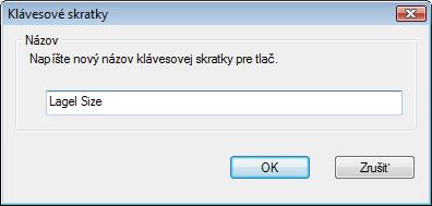 5. Pre novú klávesovú skratku vyberte možnosti tlače. POZNÁMKA: Na tejto alebo iných kartách ovládača tlačiarne môžete zvoliť možnosti tlače.