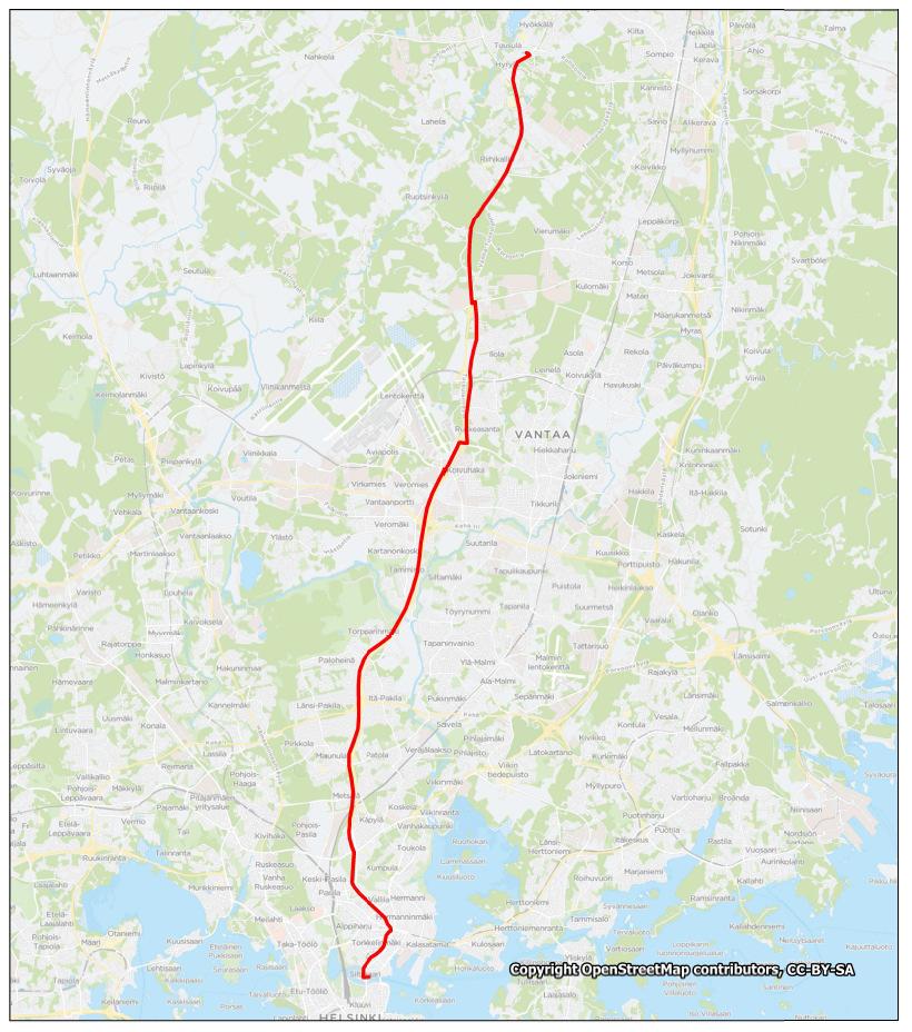 67 Linja 643 Hakaniemi - Tuusulanväylä - Ruskeasanta - Ilola Hyrylä Vuoroväli, min Arki Lauantai