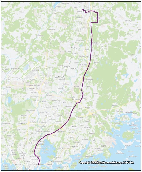 71 Linja 738 Kalasatama - Lahdenväylä - Lahdentie - Jokivarsi - Sorsakorpi - Kerava as.