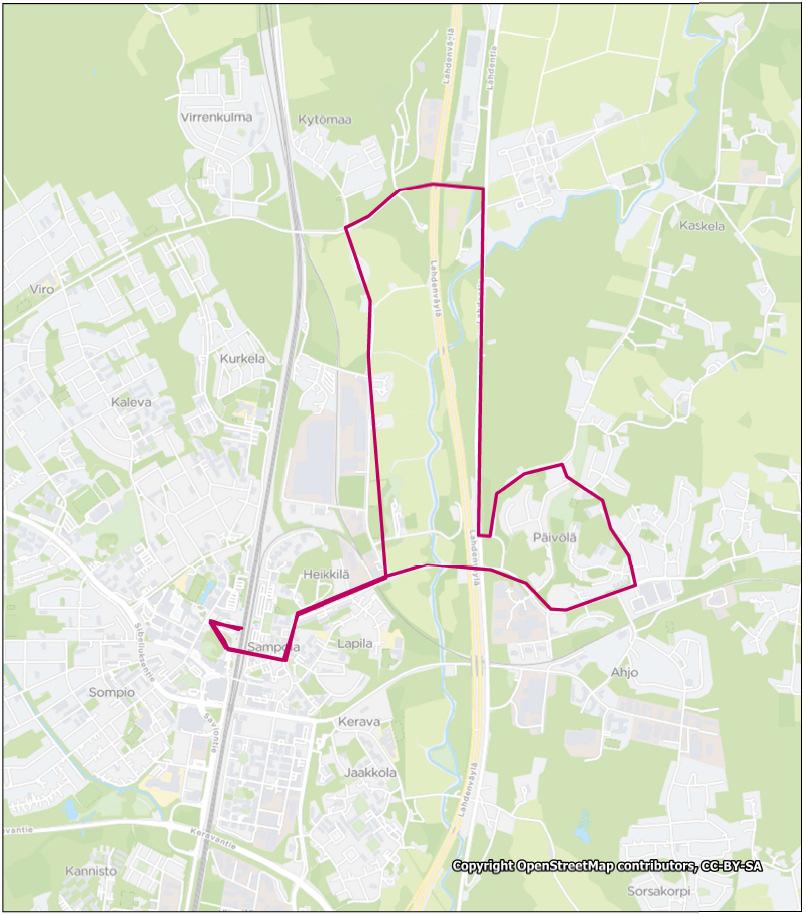 95 Linja 977 Kerava as. - Kytömaa - Huhtimo - Päivölä - Kerava as. Vuoroväli, min Arki Lauantai Sunnuntai Linja 5-6 6-9.30 15-18 9.