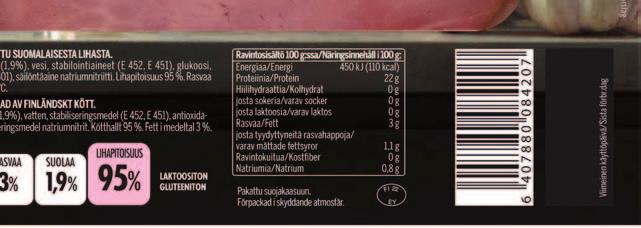 Tuotteiden lihapitoisuus on alhaisimmillaankin 95 prosenttia, ja ne on valmistettu perinteisillä resepteillä ja menetelmillä.