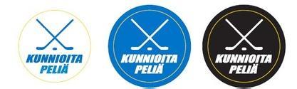 Poikkeuksen muodostavat Kunnioita peliä -, Girls Hockey Day -, Easy Hockey -tarrat muodostavat poikkeuksen edellä mainittuun.