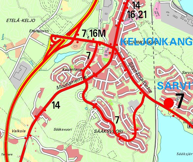 6) Joukkoliikenne Suunnittelualueen vierestä kulkevat linjat 7 ja 14. Asuinalueilta tulevaa linjaa 7 voinee hyödyntää lasten saattamiseen päiväkotiin. 3.1.3 Maanomistus Jyväskylän kaupunki omistaa suunnittelualueen maan.