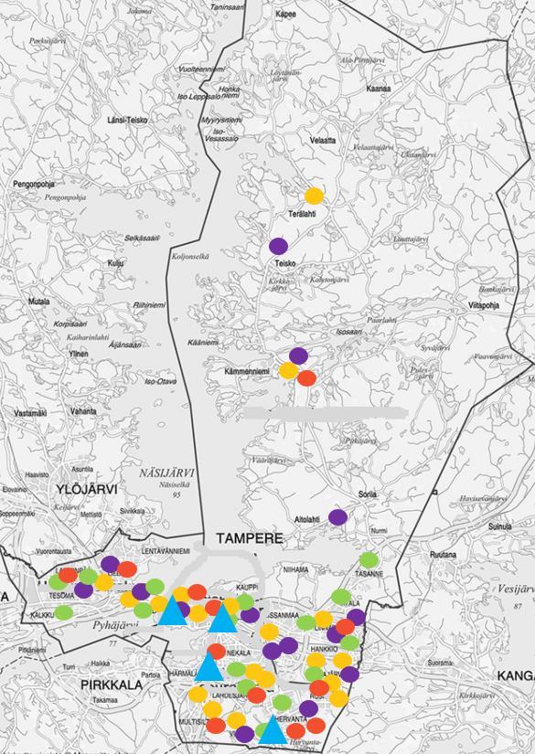 Pirkanmaan kohtaamispaikat Lähitori Perhekahvilat ja tuvat (kunta,järjestö)