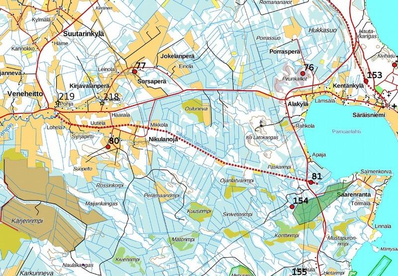 69 8. Siikajoen uittokanava Q4444L, R4333R 344 05, 08 Kulkuväylät P: 743774 I: 486845 Kanavat Z 05-22 Historiallinen Juoksutuspato Oulunjärven päässää Uusin aika Kuvaus: -rekisterin kuvaus: