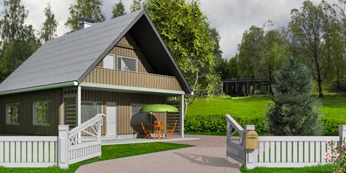 Perustus on matala, usein valesokkeliperustus. Jyrkkäkattoiset pientalot ns. käkikellotalot olivat yleisiä, myös aumakattoisia rakennuksia pystytettiin paljon.