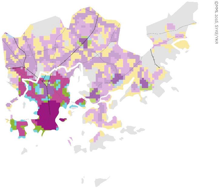 HLT Helsinki kaupunkijulkaisu Liikkuminen ja maankäyttö Tunnusluvut kaupunki-maaseutuluokituksen mukaan matkaluku (matkaa/henkilö/vuorokausi) koko kunta sisempi kaupunkialue ulompi kaupunkialue 3,