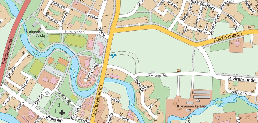 Alustava kaava-alueen rajaus (ote opaskartalta 2017) Aloite: Huittisten kaupungin asemakaavoitusohjelman 2018-2020 kohde nro 3. Huittisten kaupunginvaltuusto päätti 29.1.2018 5, että uusi alakoulu rakennetaan Meijerin lähelle, Kivirannan peltoalueen eteläpuolelle.