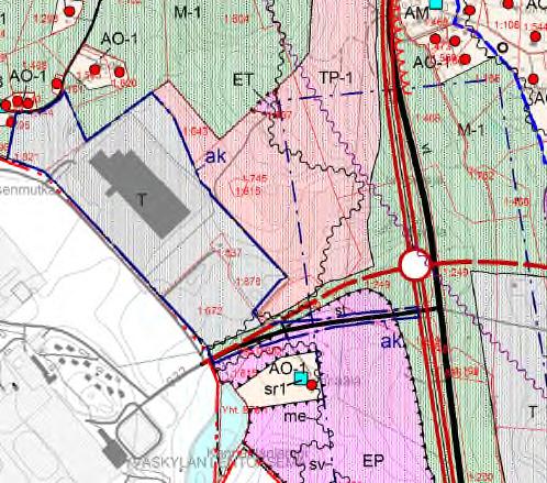 Alue on tarkoitettu toimisto-, tuotanto-, logistiikka- ja teollisuusalueita varten. Alue tulee asemakaavoittaa.