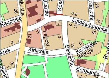 133 Seurakuntatalon takana sijaitsevien sisäänkäyntien pysäköintialueelle on ajettava Särkäntien