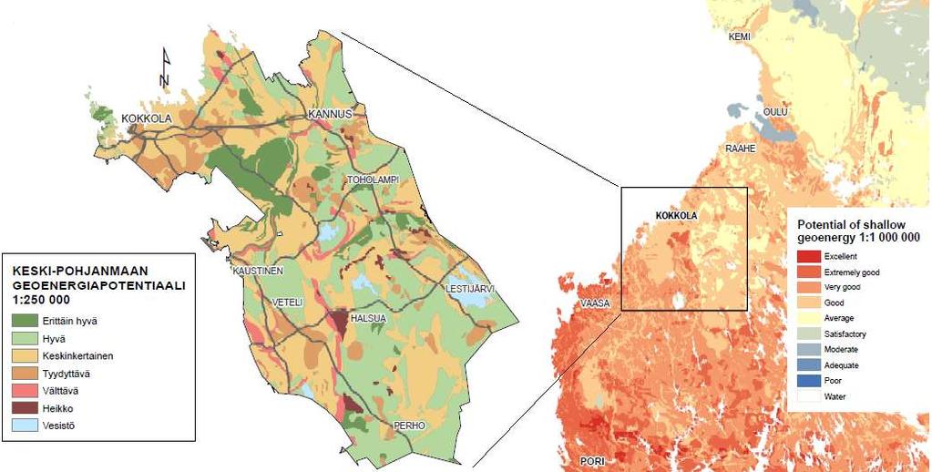 Geoenergiapotentiaali mukaan kaavoitukseen Tarkennettu