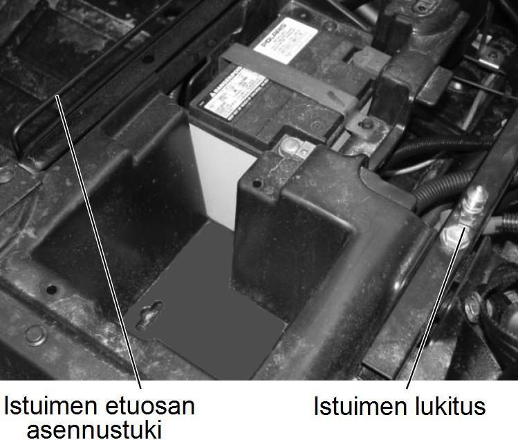 AJONEUVON RAKENNE Istuimet Ohjauspyörän säätö Jarru- ja kaasupolkimet Istuimet Varmista aina ennen ajamaan lähtöä istuimien lukitus painamalla selkänojaa lujasti alaspäin.