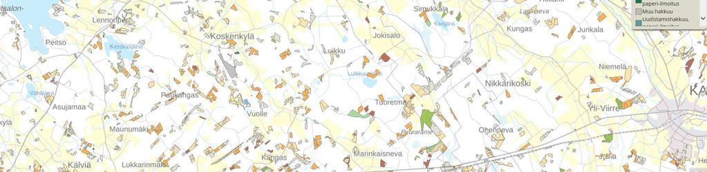 Keski-Pohjanmaan metsätalous on tyypillistä yksityismetsätaloutta, jossa hakkuut jakautuvat tasaisesti ja kuviokoko on suhteellisen pieni.