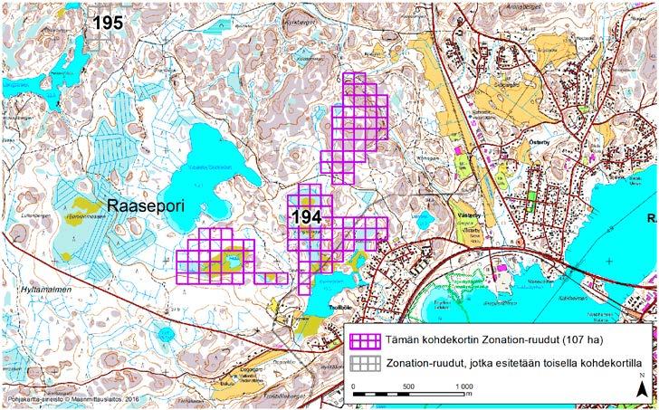 Raasepori, Zonation-aluetunnus 194 RAASEPORI (194) Alue sijaitsee Raaseporin keskiosassa, noin 2,5 kilometriä Tammisaaren keskustasta luoteeseen Trollbölen kylässä, kahden pienehkön järven, Västerby