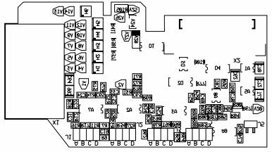 VACON -lisäkorttien kuvaus vacon 49.1.11 OPTAN 7271.emf Kuvaus: Vacon NXP -mallien vakiolaajennuskortti, jossa on kuusi galvaanisesti erotettua digitaalituloa ja kaksi analogiatuloa/-lähtöä.