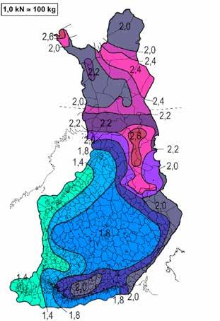 MONTAKO LUMIESTELINJAA? Pitkillä lappeilla lumiesteitä tulee joissakin tapauksissa asentaa useampia rivejä lappeen mitalle.