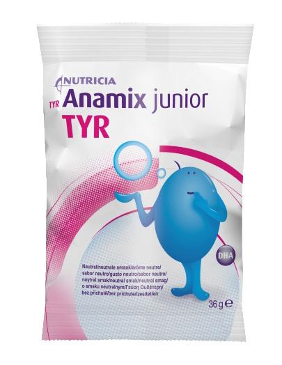 Tyrosinemia (TYR) TYR Anamix Infant 0 1 -vuotiaille imeväisille TAMRON TILAUSNUMERO: 2396638 Pakkauskoko: 400 g Imeväisen erityiskorvike tyrosinemian ravitsemushoitoon.