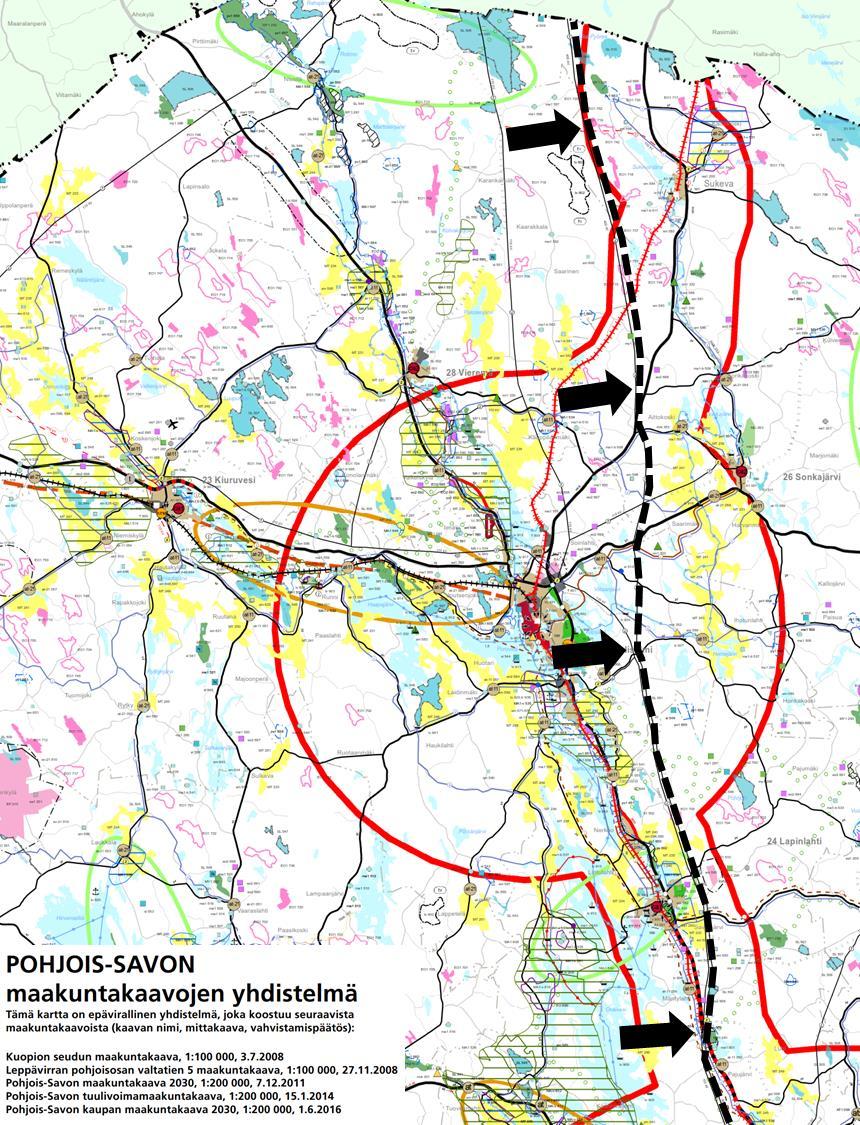 Selvitys maakuntakaavoitusta varten sivu 14 /42 Pohjois-Savon maakuntakaavat Kuva 8.