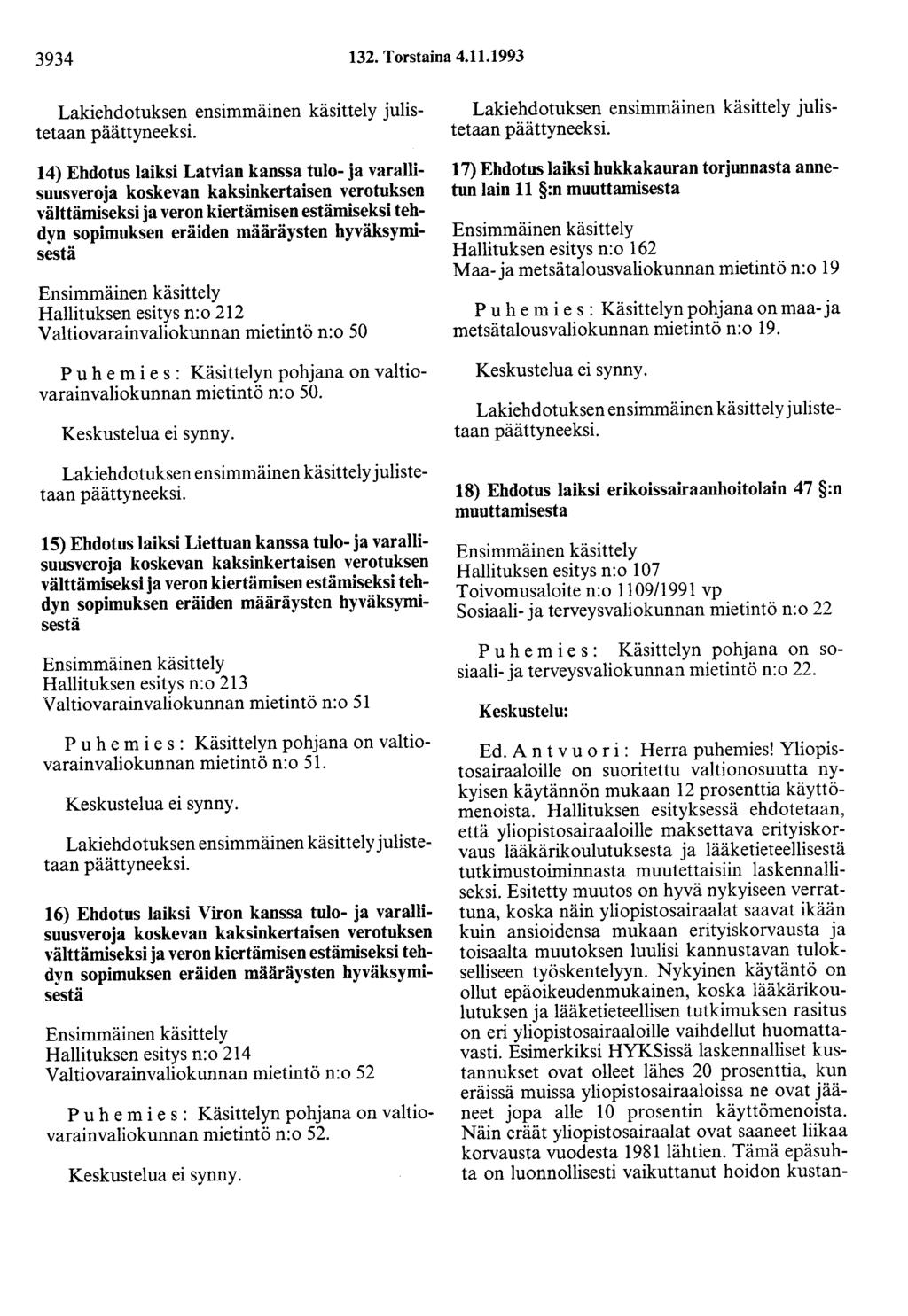 3934 132. Torstaina 4.11.