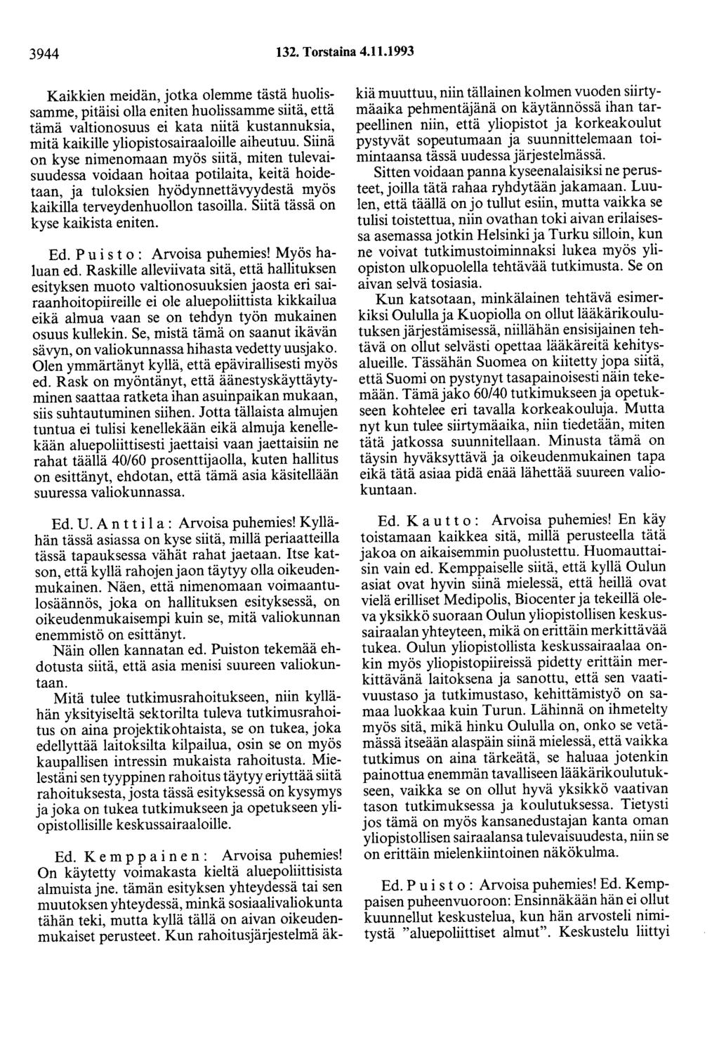 3944 132. Torstaina 4.11.