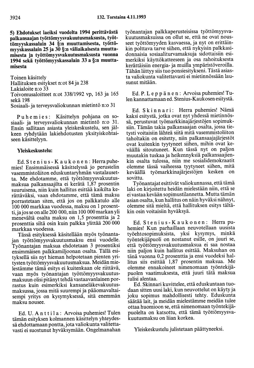 3924 132. Torstaina 4.11.