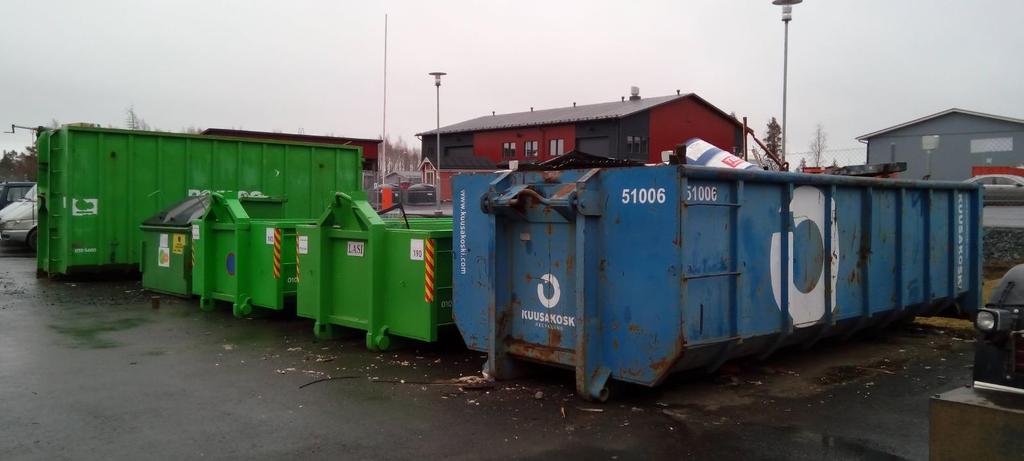 23 Kuva 7. Puun, kaatopaikkajätteen, renkaiden, lasin ja metallin keräyspisteet.