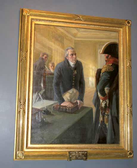 Nyt Paavo halusi kiinnittää yhdistyksen juhlavieraiden huomiota raatihuoneen portaikon yläpäässä olevaan tauluun, jonka Albert Edelfelt maalasi Suomen taiteen kultakaudella 1800-luvun lopulla.
