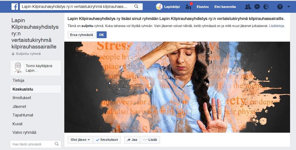 Vertaistukea Facebookissa!