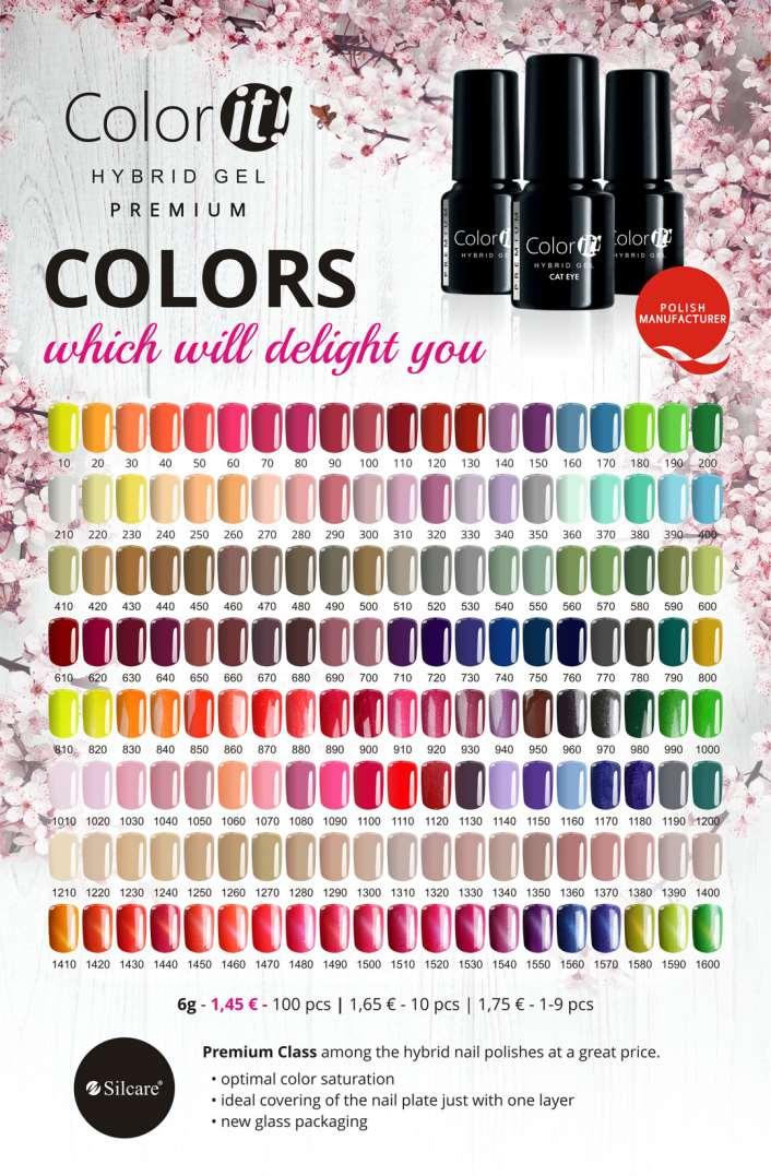 Color It HYBDIG geelilakka valikoimamme on todella värikäs. Löydät itsellesi upeat värit jokaiselle viikolle tai hiukan pidempääkin.