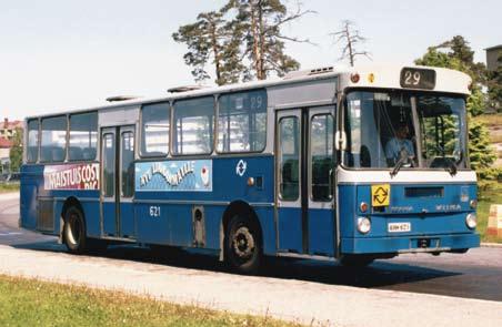 30 vuotta Helsingin kaupungin liikennelaitos 621, Scania BR111M59 / 5900 / Wiima