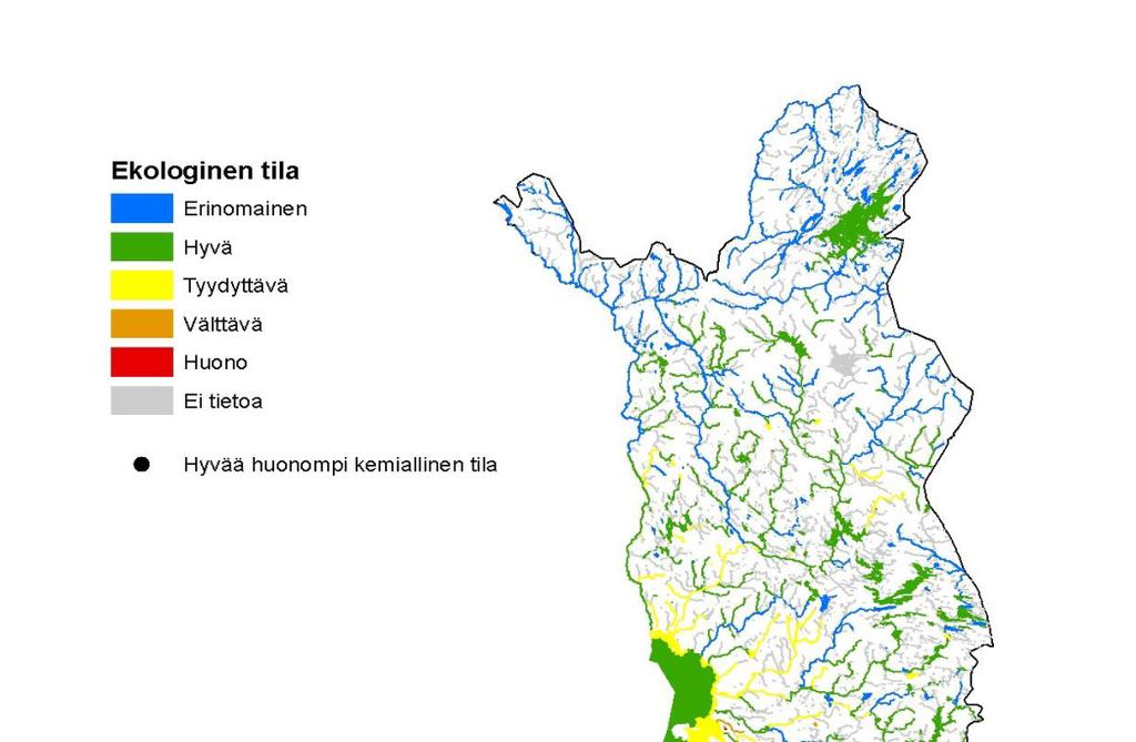 Pintavesien ekologinen ja kemiallinen tila Kuva 5.