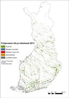 Pohjavesien laatu Suomessa on noin 3800 vedenhankintaa varten tärkeää ja siihen soveltuvaa pohjavesialuetta, joista suurin osa tilaltaan hyviä.