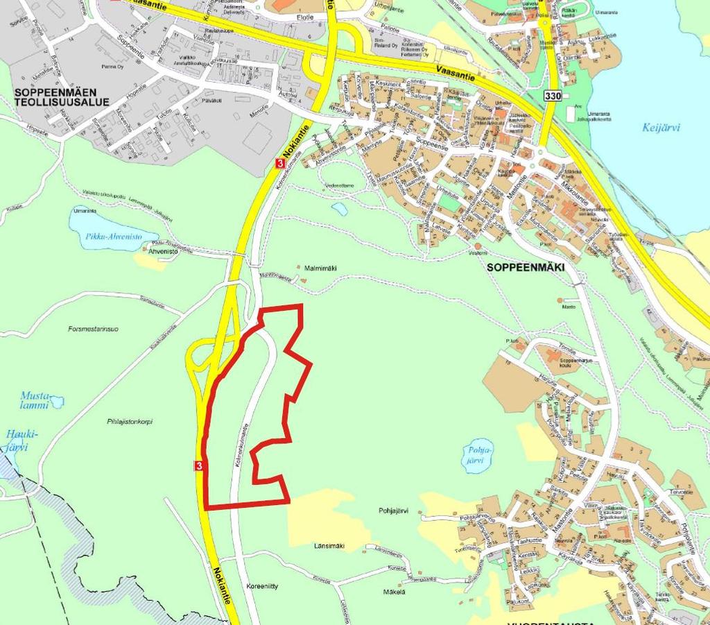 YLÖJÄRVI Kolmenkulma Selostus (234) Asemakaava ja asemakaavan muutos Kolmenkulman yritysalueen laajennus (läntisen kehätien itäpuoli Kolmenkulmantien ympäristössä) 1 Perus- ja tunnistetiedot 1.