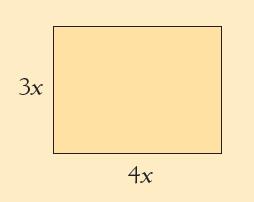 b) 5x 23 = 2x 5 + 23 5x = 2x + 18 2x 3x = 18 : 3 x = 6 109. Muodosta ja sievennä suorakulmion a) piirin, b) pinta-alan lauseke. a) 2 3x 2 4x 6x 8x 14x b) 3x 4x 12x 2 110.