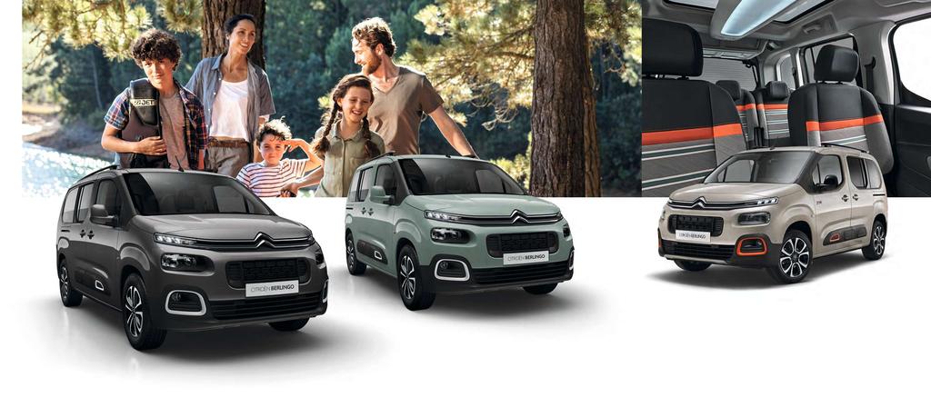 UUSI CITROËN BERLINGO PERSONOI OMAN MAKUSI MUKAISEKSI Uusi Citroën Berlingo kutsuu hienostuneeseen matkantekoon Pack Color White* -väritehosteineen, jotka koristavat sumuvaloja* ja kylkiä.