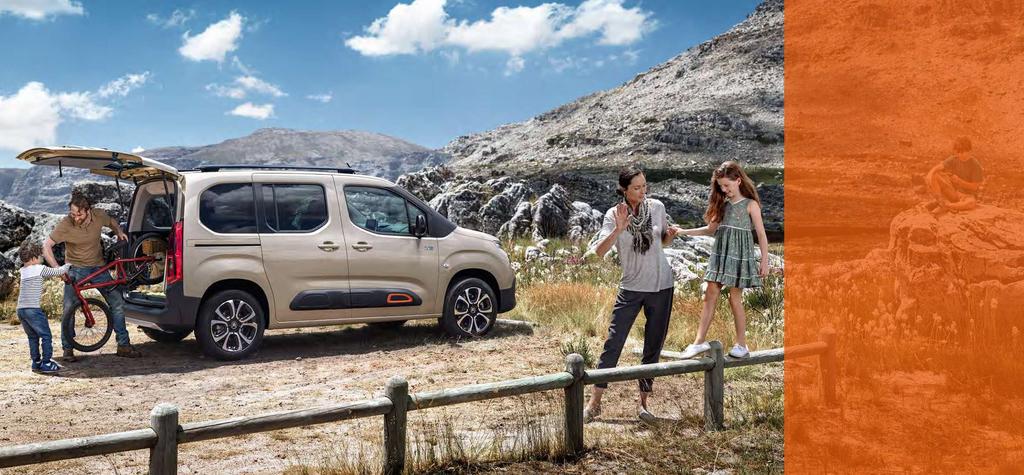 EHDOTON KUMPPANI MONENLAISIIN HARRASTUKSIIN KÄYTÄNNÖLLINEN JA TILAVA Uusi Citroën Berlingo on paljon harrastavan perheen oiva kumppani.