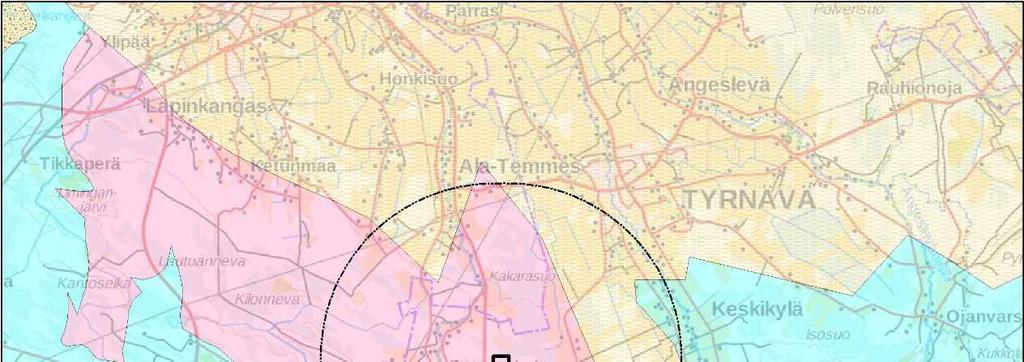 Kuva 9-2. Kallioperäkartta. Vaikutuskohteen herkkyys Maa- ja kallioperän herkkyyttä arvioidaan geologisten ominaisuuksien, luonnontilaisuuden ja maisemallisen arvon perusteella.