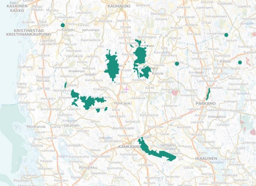 Lauhanvuori Hämeenkangas Geopark-alue Valmistelussa mukana 10 kuntaa 3 maakunnan alueella Kankaanpää, Jämijärvi, Parkano, Karvia, Honkajoki, Siikainen, Karijoki, Isojoki,