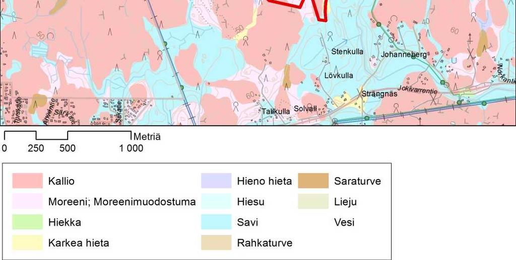 Louhittavalla alueella ei ole merkittäviä ruhjeita, mutta heikkousvyöhykkeitä esiintyy aina kalliossa. Niitä on esitetty tarkemmin mm. YVA-selostuksen liiteraportissa 4 (Pohjavesimallinnus).