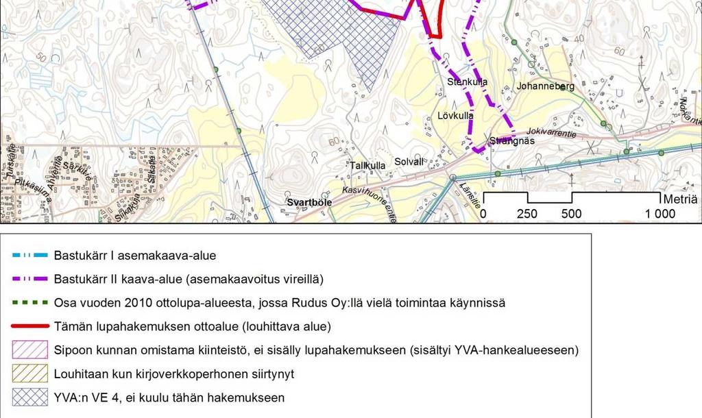 reservialuetta. Alueen läpi suunniteltu Keuksuontien jatke on osoittautunut tarpeelliseksi jo pelkästään Bastukärr I alueen jo olemassa olevalle logistiikkatoiminnalle.