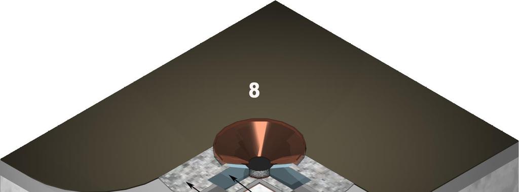 vedeneristeellä. 7 ARDEX-läpivientikappale peitetään vedeneristeellä.