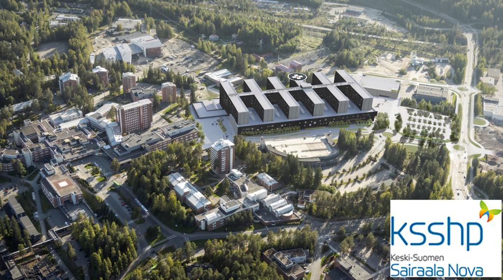 Uusi sairaala Keski-Suomen Sairaala Nova Kaikki toiminnot siirtyvät saman katon alle kerralla, vastaavaa ei muualla Suomessa Jätteille imukeräysjärjestelmä ja keskitetyt