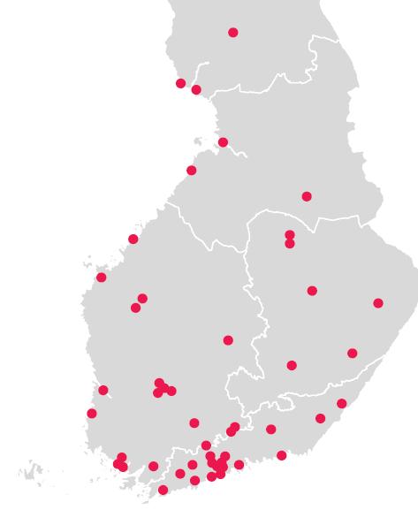 Selvityksen kohteena 50 suurinta kuntaa, jotka kattavat 70 % Suomen väestöstä Rovaniemi Tornio Kemi 30% 1 pienintä kuntaa, ei selvityksessä mukana Raahe Oulu Kajaani Suomen väestö % % 3/50 suurinta