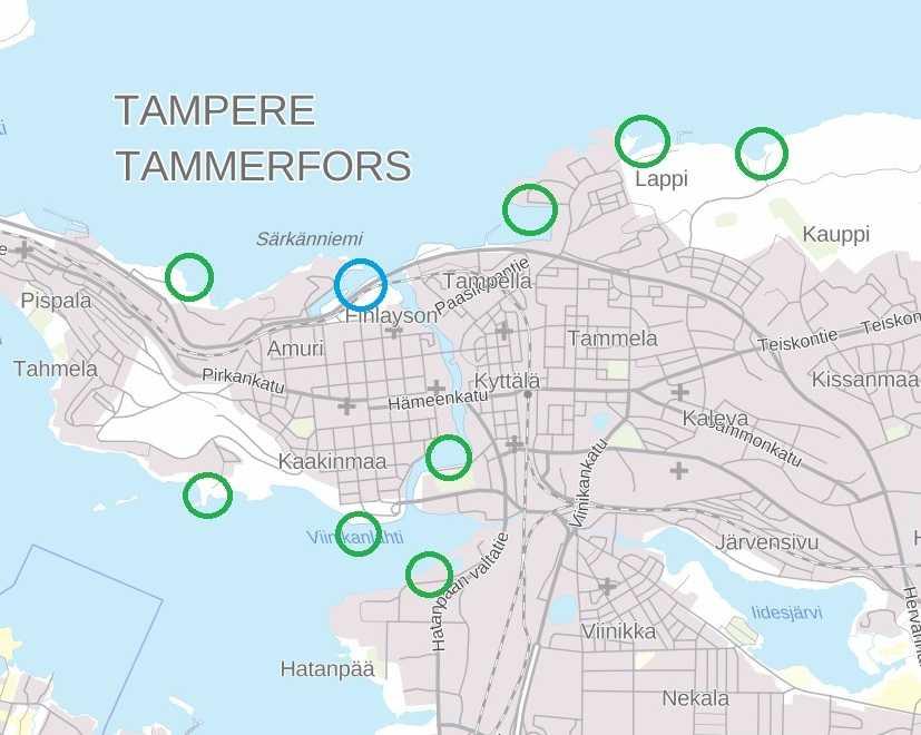 Sijaintivaihtoehtojen vertailu Selvityksen yhteydessä kartoitettiin eri sijaintivaihtoehtoja keskukselle.