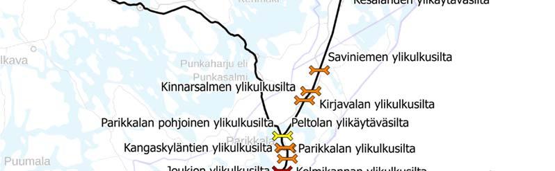 Ajolangan vähimmäiskorkeus on 5,6 m kiskon selästä, jonka yläpuolelle vaaditaan