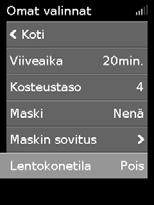 Lentokonematkustus AirCurve 10 -laitteesi voidaan ottaa lentokoneeseen käsimatkatavarana. Lääkinnällisiä laitteita ei lasketa käsimatkatavararajoitukseen sisältyviksi.