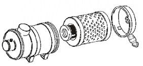 Moottorin ilmansuodatin (4) Pölynkoontiastian tyhjennys - Tyhjennä ilmansuodatinkotelossa () sijaitseva pölyn poistoventtiili (B) puristamalla poistorakoa yhteen nuolen suuntaan.