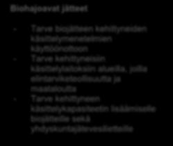 Vanhoja kompostointilaitoksia tullaan korvaamaan uusilla biokaasulaitoksilla tai muilla kehittyvillä käsittelyteknologioilla. Kompostointi jää usein biokaasulaitoksen jälkikäsittelyksi.