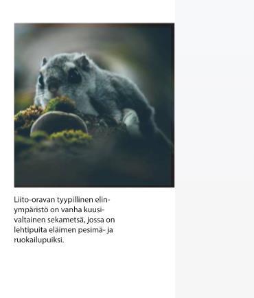 Liito-orava BIOS 3 jakso 3 Liito-orava on Suomessa luonnonsuojelulain nojalla rauhoitettu laji. Merkittävin syy liito-oravan uhanalaisuuteen on metsätalous.